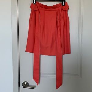 J. CREW CORAL SKIRT WITH WAIST TIES